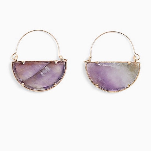 torrid Jewelry - Gold Tone and Purple Crescent Dangle Earrings
